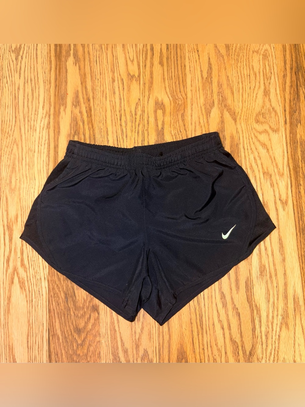 Nike Women's Black Athletic Running Shorts with Reflective Swoosh